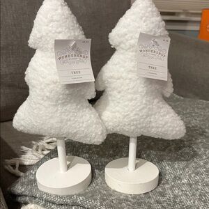 Fuzzy Fleece Rustic Farmhouse Christmas Trees